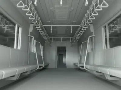 MRT train 3D model purchase