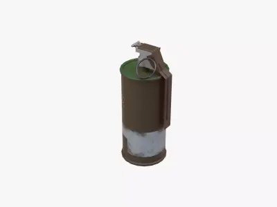 M18 Smoke Grenade Green Low-poly 3D model