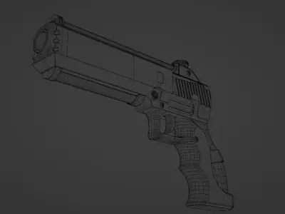 Magnum Laser Low-poly 3D model