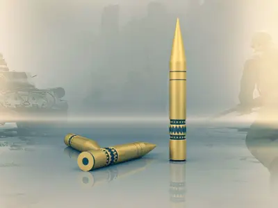 Bullet Low-poly 3D model get