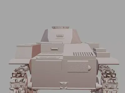 Panzer III Ausf F WWII German Medium Tank 3D Printable  3D print model
