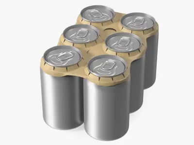 Paperboard Packaging with Aluminium Cans Collection 3D model