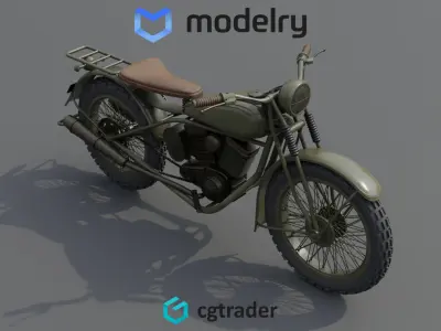 Trail Motorcycle 3D model