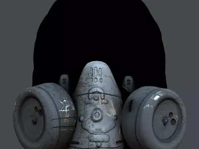 Gas mask helmet 3d model scifi Low-poly Low-poly 3D Low-poly 3D model buy