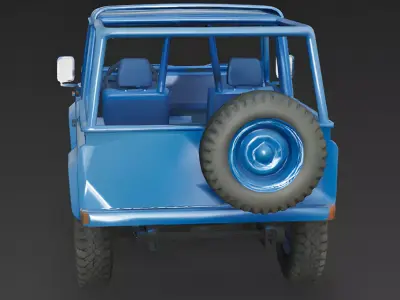 Realistic Blue Off-Road SUV 3D Model 3d model Low-poly 3D model
