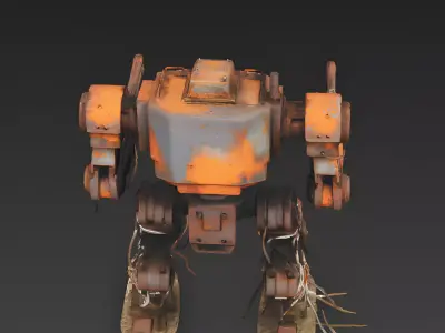 Abandoned Titan Relic 3D Model Low-poly 3D model