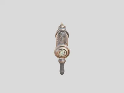 Steampunk Cog Hammer 3D Model Low-poly 3D model