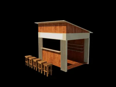 Food Stand 3D model by ahammodullah