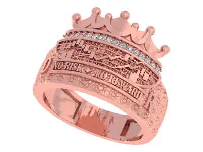 No Risk No Reward Ring 3D print model