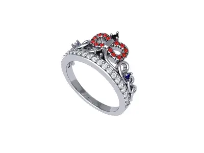 Crwen Diamon Ring  3D print model purchase