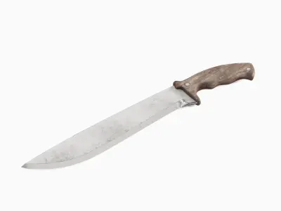 Machete Knife 03 Low-poly 3D model