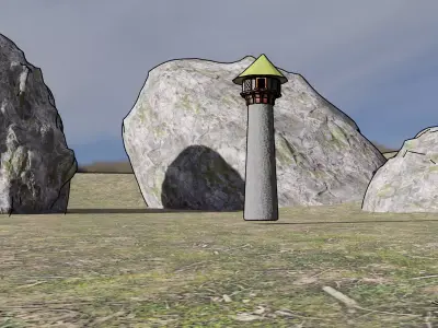 rapunsel tower Low-poly 3D model