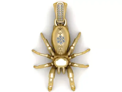 Golden Spider Pendant 3D print model