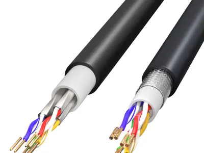  stretch cable Cable cut  3D model Low-poly 3D model