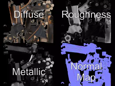 Antique Equestrian Spur model pack Low-poly 3D model