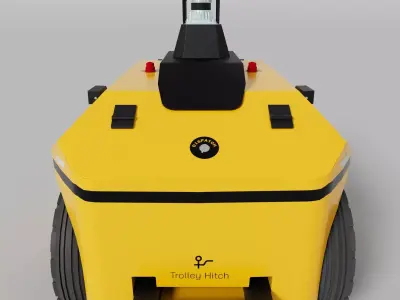 Sherpa 10k industrial vehicle package carrier Low-poly 3D model