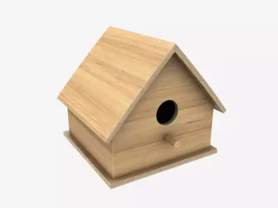 Wooden Birdhouse 3D model purchase