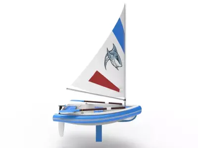 Sailing Ship Boat  Low-poly 3D model