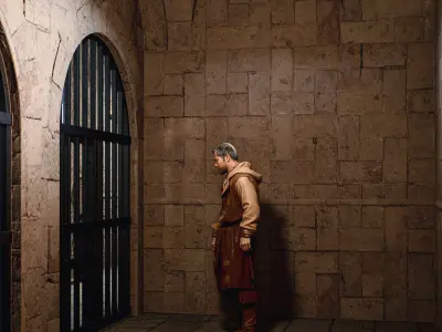 Medieval Dungeon Corridor - PBR Textures -D5 Render Scene  3D model