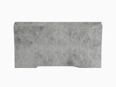 Concrete Barrier B 01  Low-poly 3D model