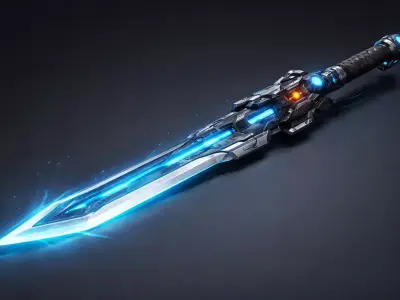 Cyberpunk Plasma Blade 3D model