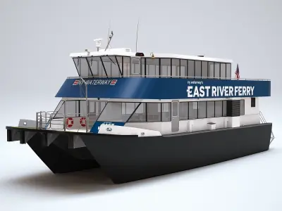 New York East River Ferry Boat 3D model