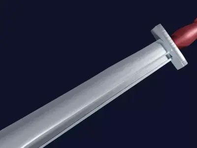 Falchion sword with Xyphos handle Low-poly 3D model