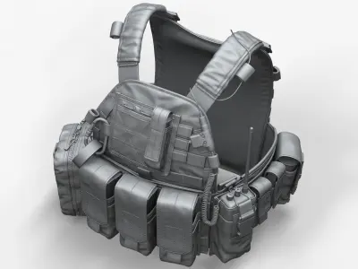 Zbrush Military Vest 3D model