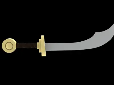 Scimitar sword 3D model purchase