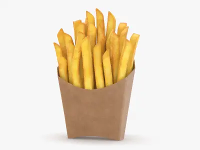 French Fries Box 3D model