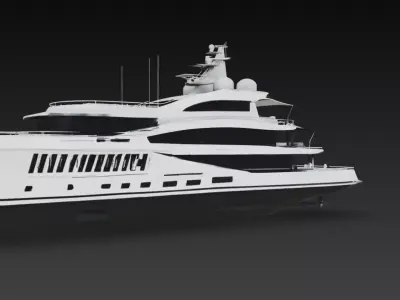Modern Luxury Super Mega Yacht 3D print model