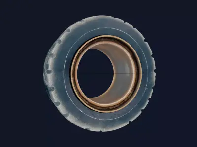 Vehicle Tyre 3D model by DailyAssets - Textured