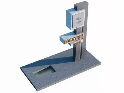 welcome signs Low-poly 3D model