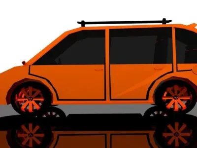 suv mini Vision Gold 1x Low-poly 3D model