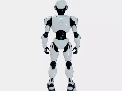 Humanoid Robot Character 5 Low-poly 3D model