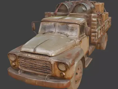 Frontier Expedition Cargo Truck Low-poly 3D model