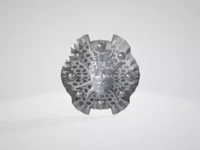 knight face shield weapon 3d model 3D model