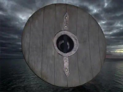 viking shield 6 Low-poly 3D model