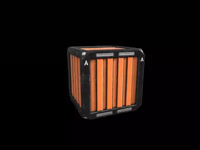 PBR Sci-fi Box  Low-poly 3D model