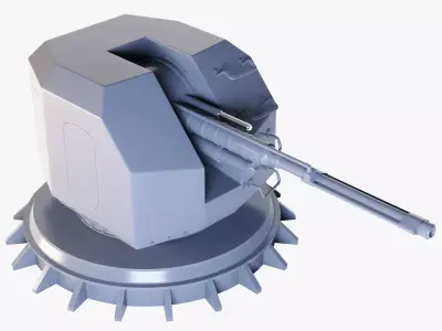 Military Ship Gun 3D model