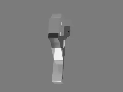 Sci-Fi Pistol Low-poly 3D model get