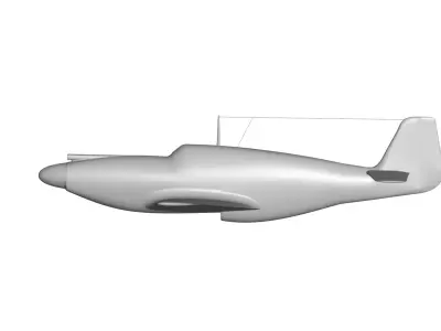 North American P-51 Mustang 3D model get