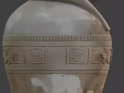 Ancient Egyptian Canopic Jar 3D Prop Analysis 3D model