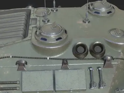 4 coatings of USA Army T28 Heavy Tank T95 Heavy Tank Low-poly 3D model
