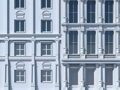 Commercial Building Facade 03 3D model