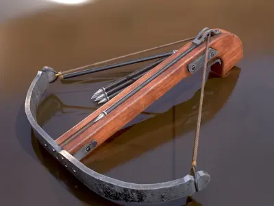 HIE Game Ready Crossbow D180227 Low-poly 3D model