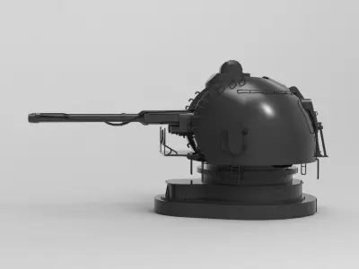 AK-130 Naval cannon 3D model