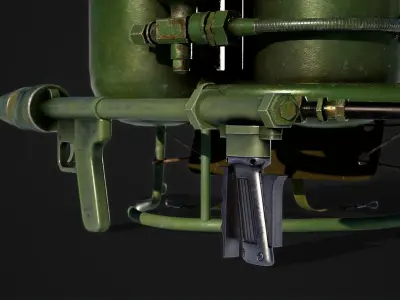 M2-2 flamethrower Low-poly 3D model