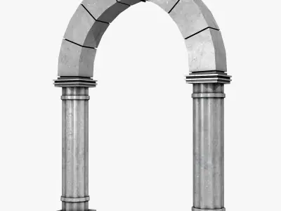 Stone Archway Low-poly 3D model