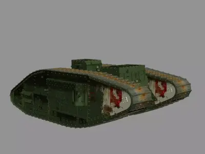 British MKV tank Low-poly 3D model